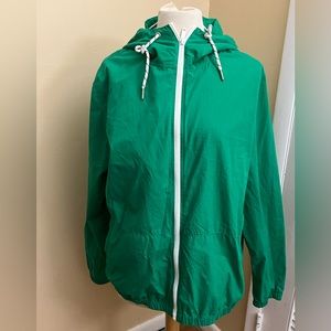 Denim & Flower by Ricky Singh St. Patrick’s day Green jacket with hood. Size XL.